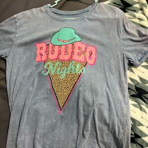 Rodeo Nights Kids Graphic Tee - Blue and Pink